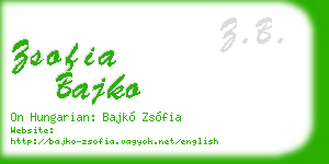 zsofia bajko business card