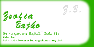 zsofia bajko business card